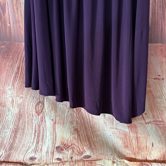 Eliza J Purple Asymmetrical Hem Surplice Dress - Picture 6 of 11